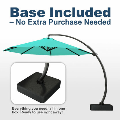 Patio Kingdom cantilever umbrella#color_turquoise-blue