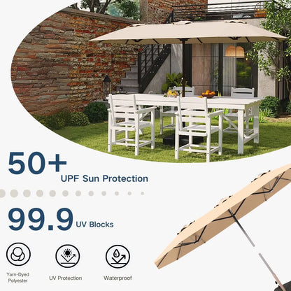 patio kingdom double sided iron patio umbrella 