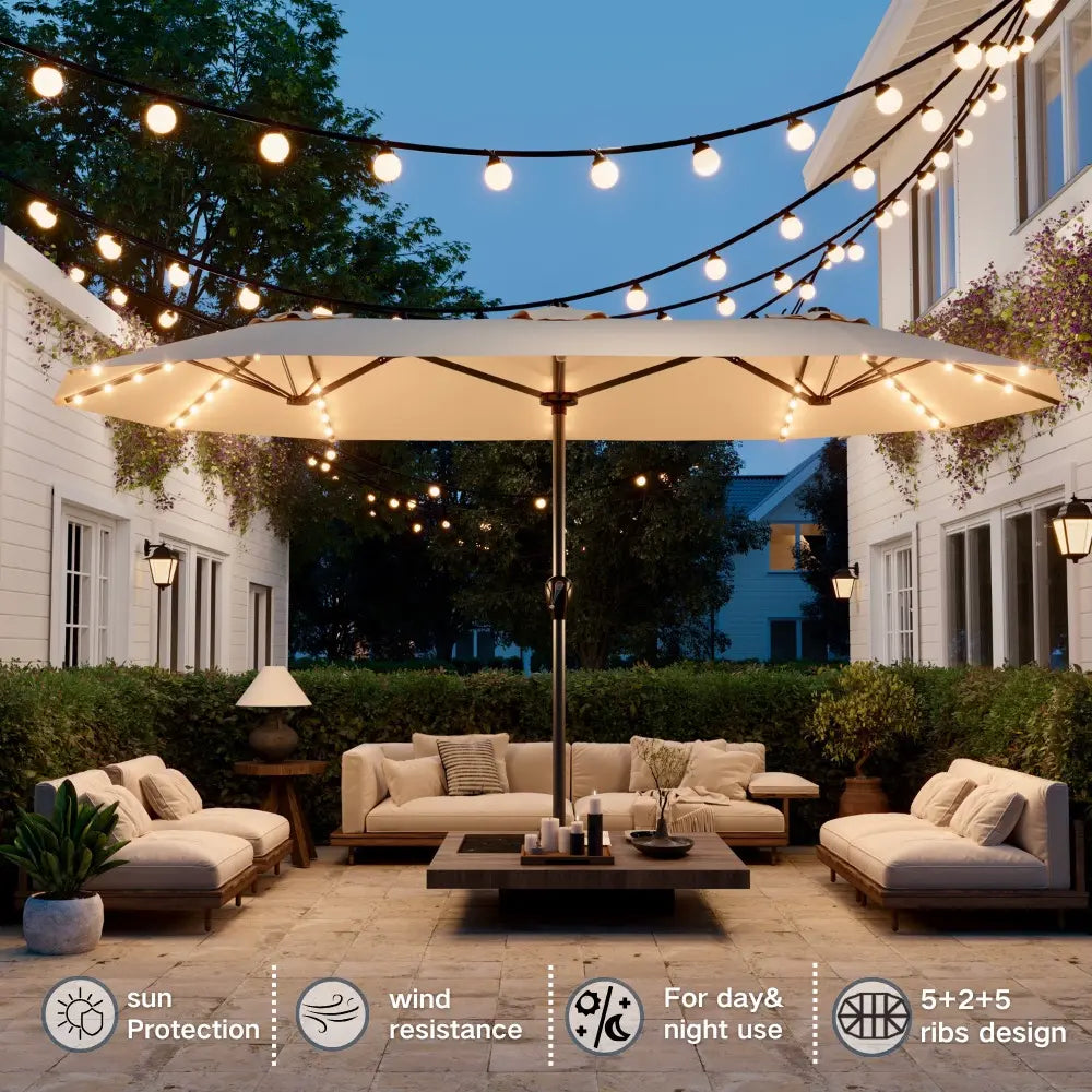 patio kingdom double sides patio umbrella  