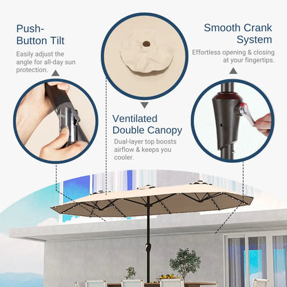  patio kingdom double sides patio umbrella  