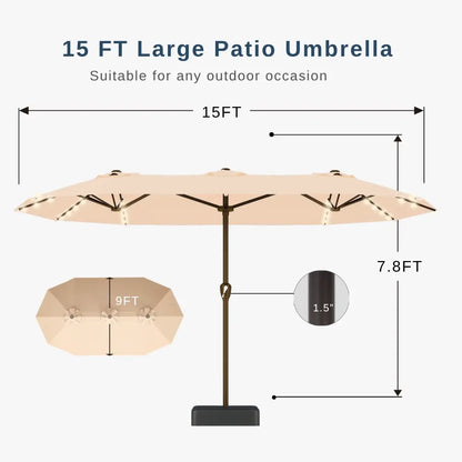 patio kingdom double sides patio umbrella  