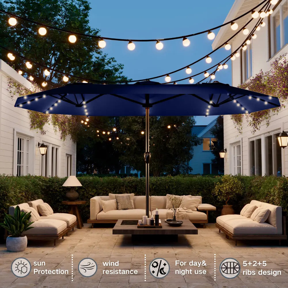 patio kingdom double sides patio umbrella  