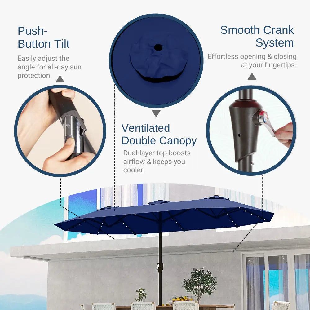  patio kingdom double sides patio umbrella  