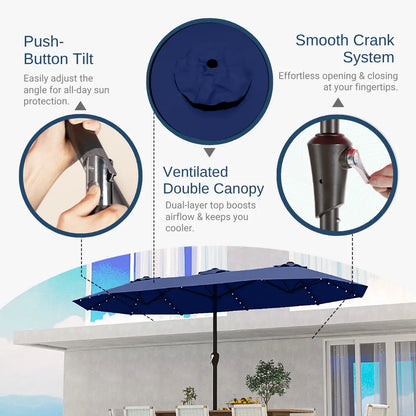  patio kingdom double sides patio umbrella  