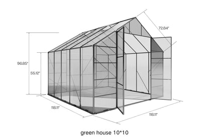 Polycarbonate Greenhouse with Aluminum Frame