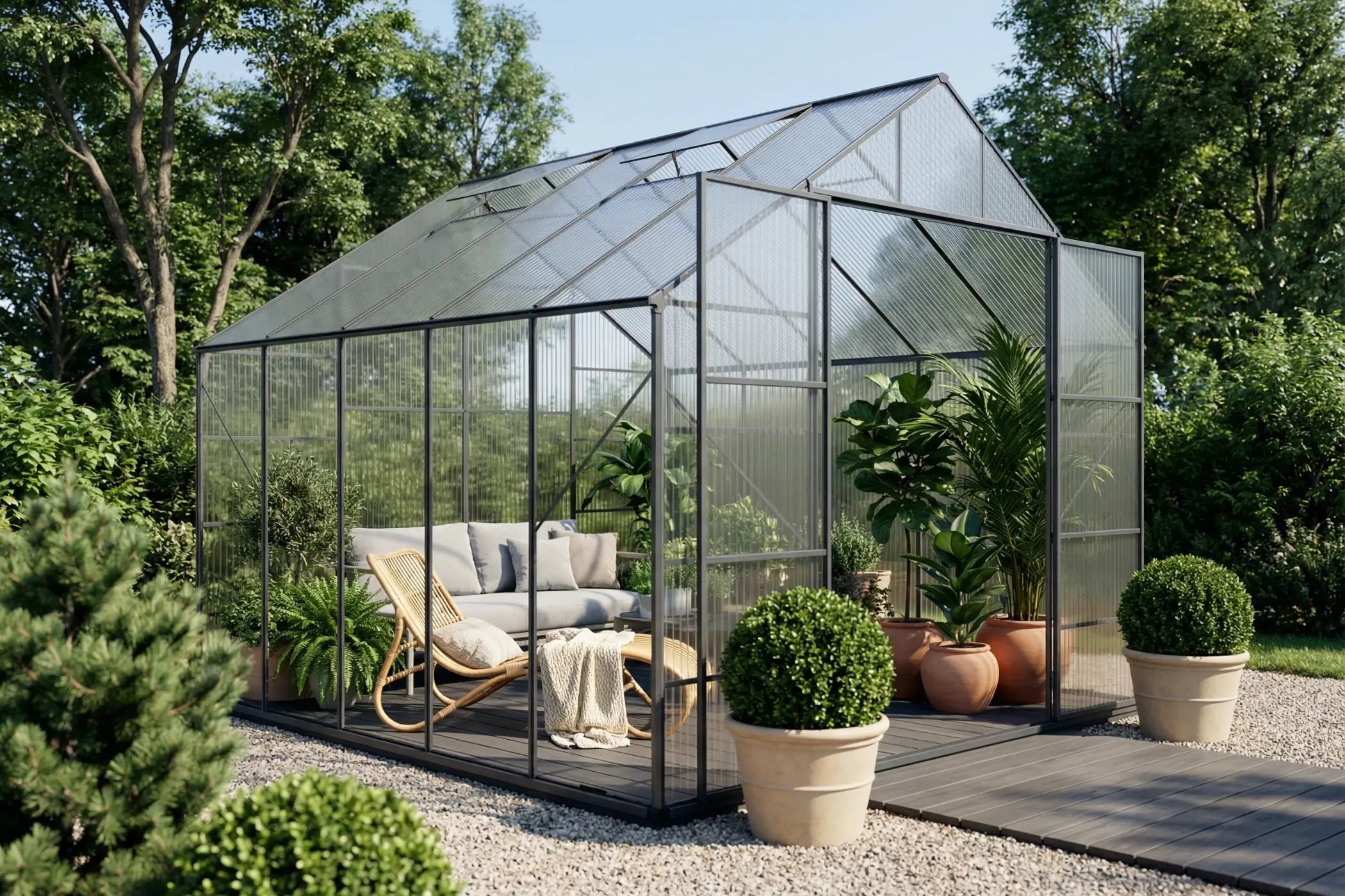 Polycarbonate Greenhouse with Aluminum Frame