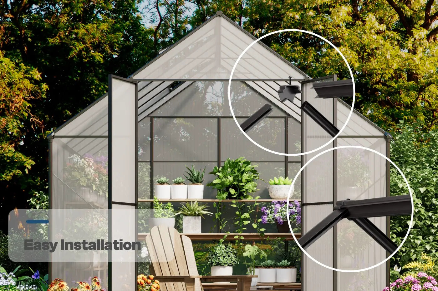 Polycarbonate Greenhouse with Aluminum Frame
