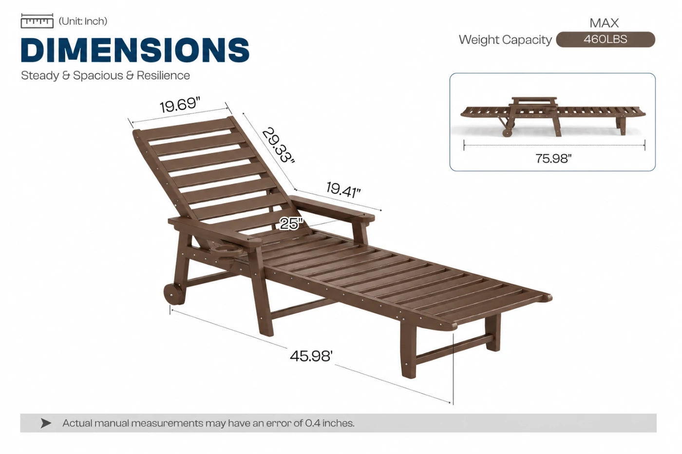 HDPE Outdoor Lounge Chair