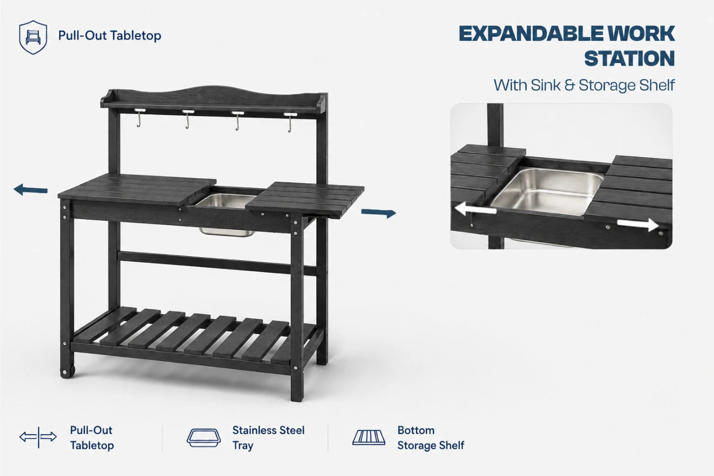 HDPE Outdoor Potting Bench