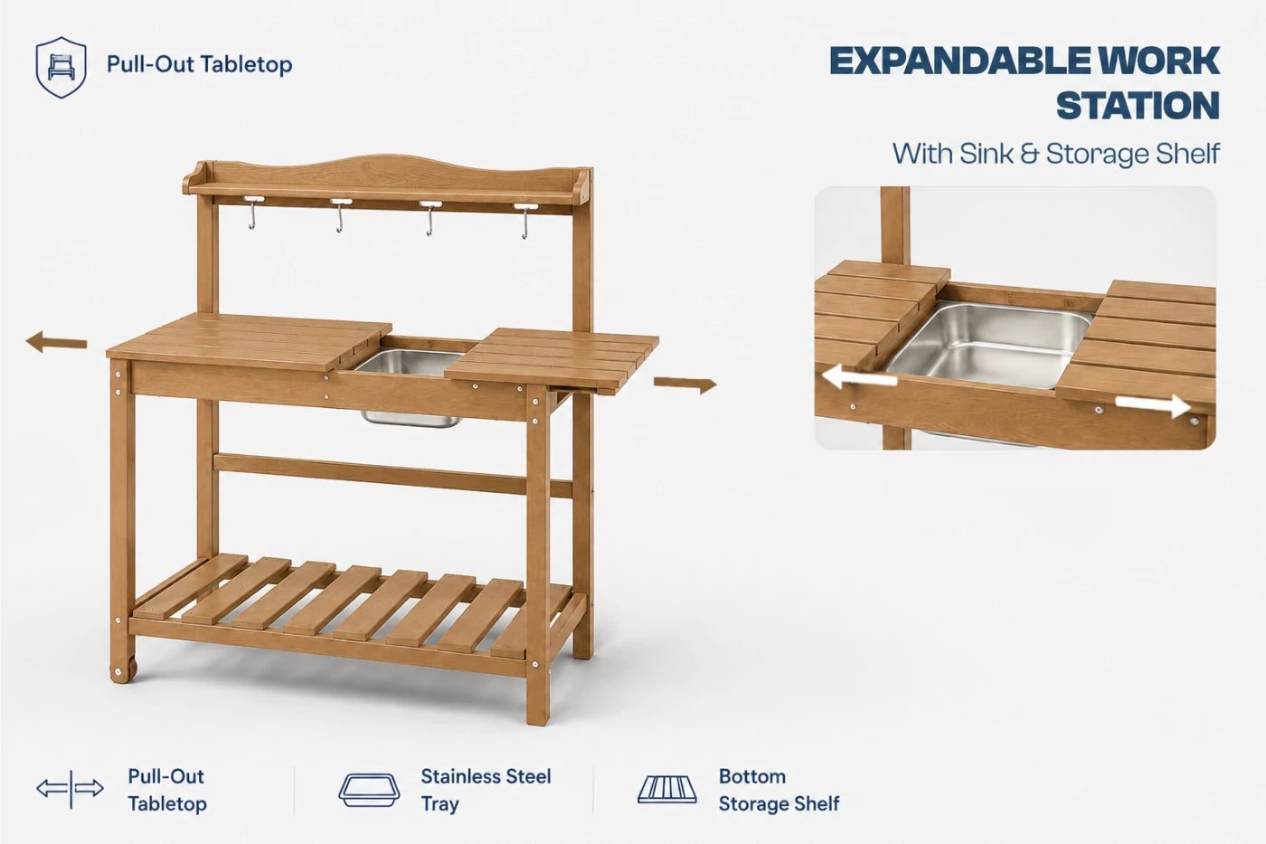 HDPE Outdoor Potting Bench