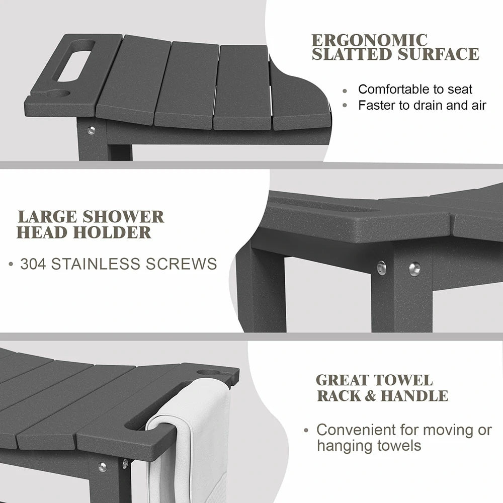 Patio Kingdom HDPE shower bench