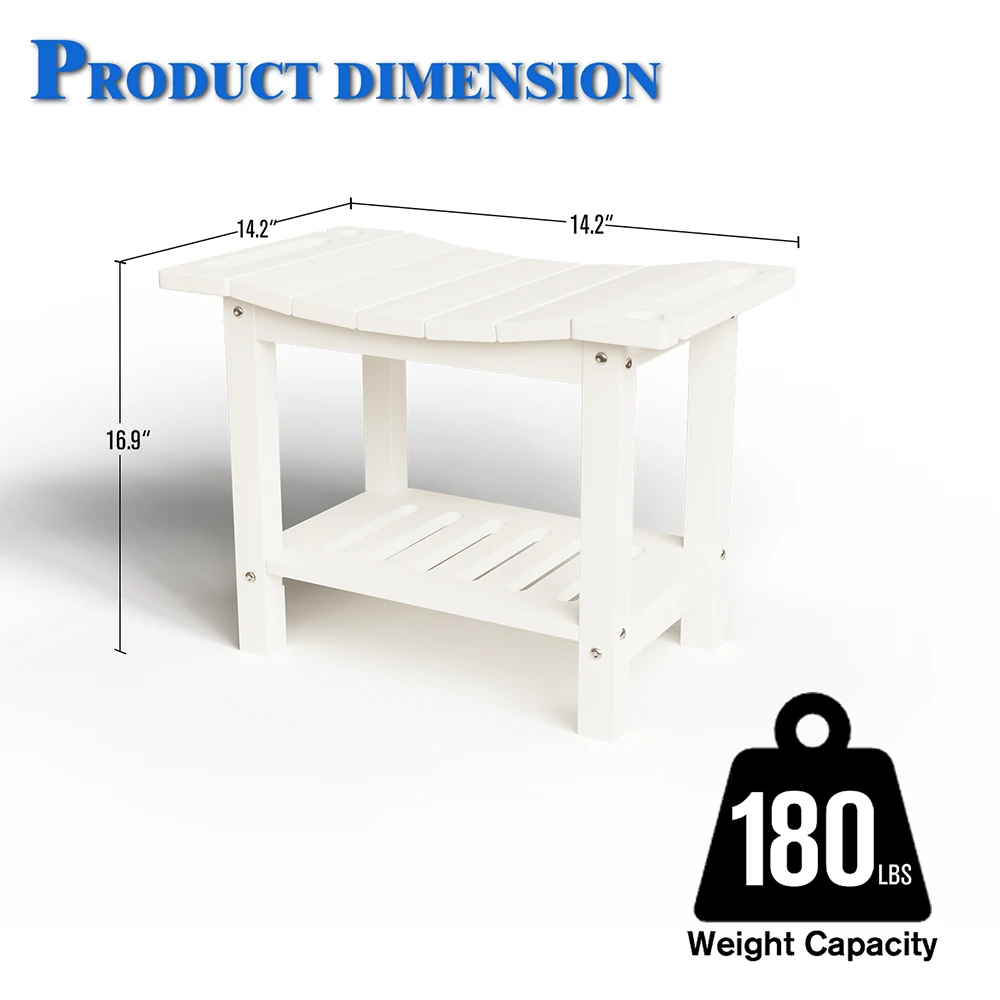 Patio Kingdom HDPE shower bench
