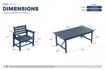HDPE Outdoor Dining Set