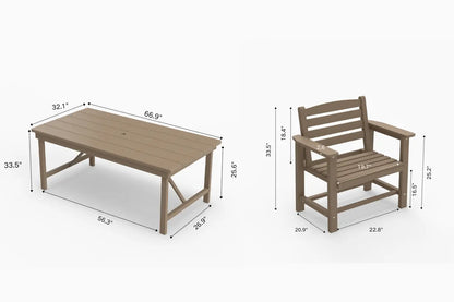 HDPE Outdoor Dining Set