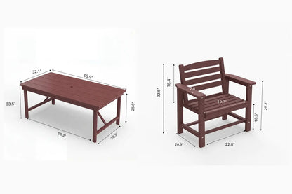 HDPE Outdoor Dining Set