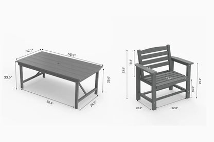 HDPE Outdoor Dining Set