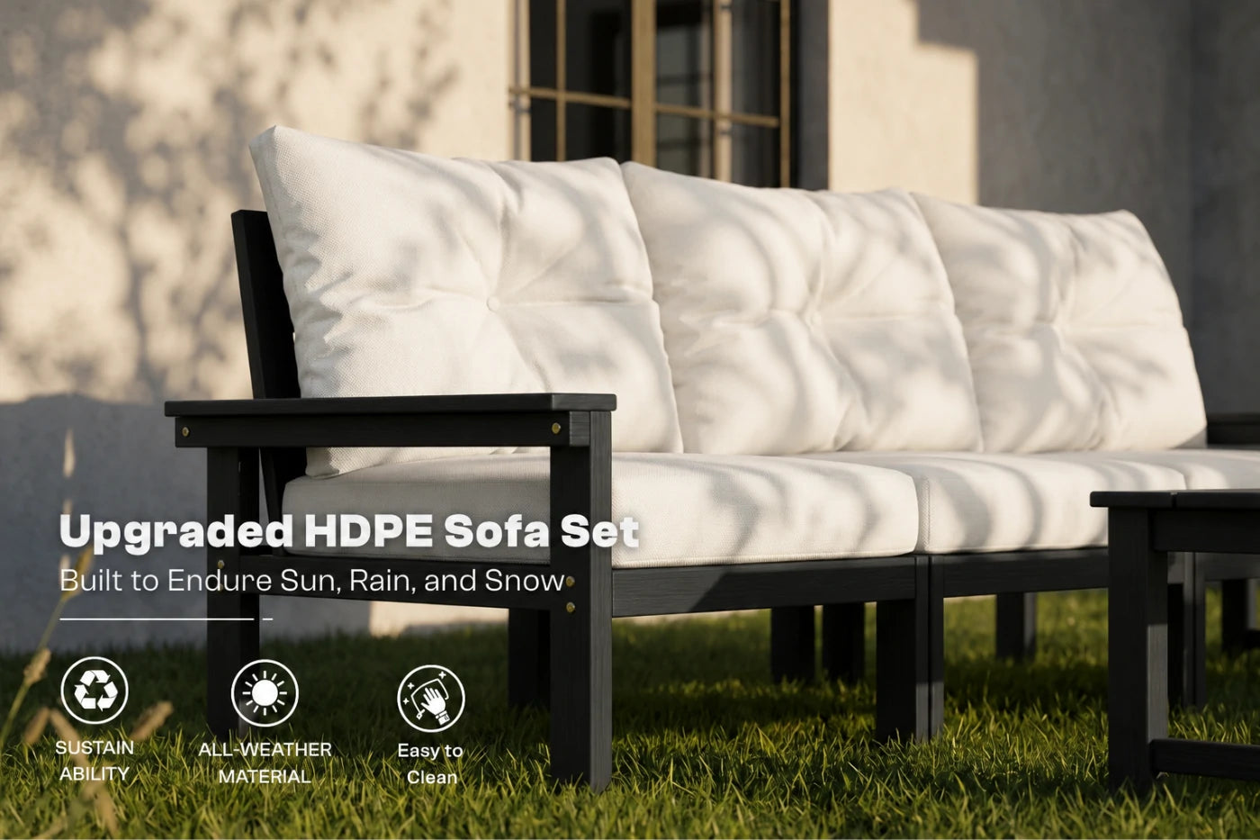 HDPE Sectional Patio Couch Set