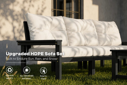 HDPE Sectional Patio Couch Set