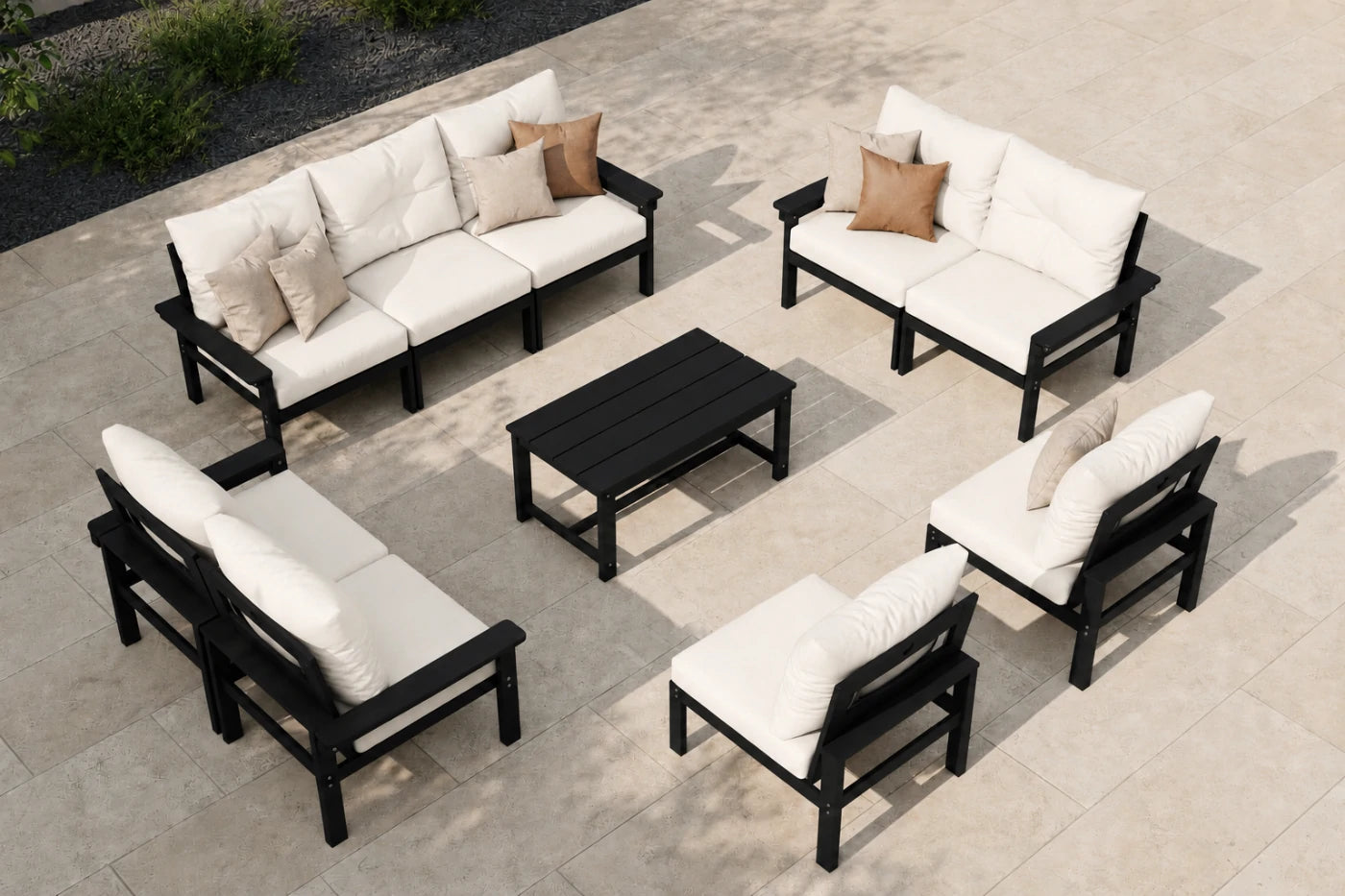 HDPE Sectional Patio Couch Set