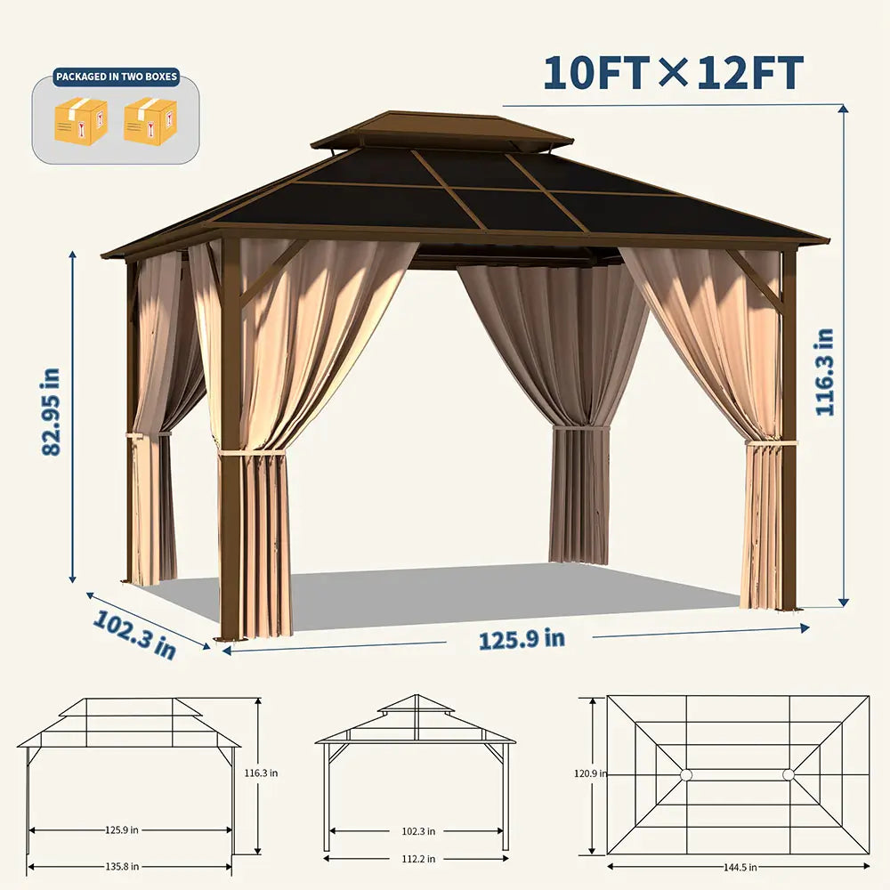 Patio Kingdom hardtop gazebo