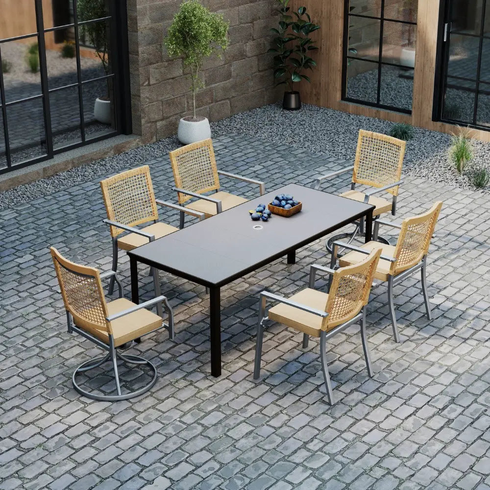 patio kingdom ratten wowen furniture set 