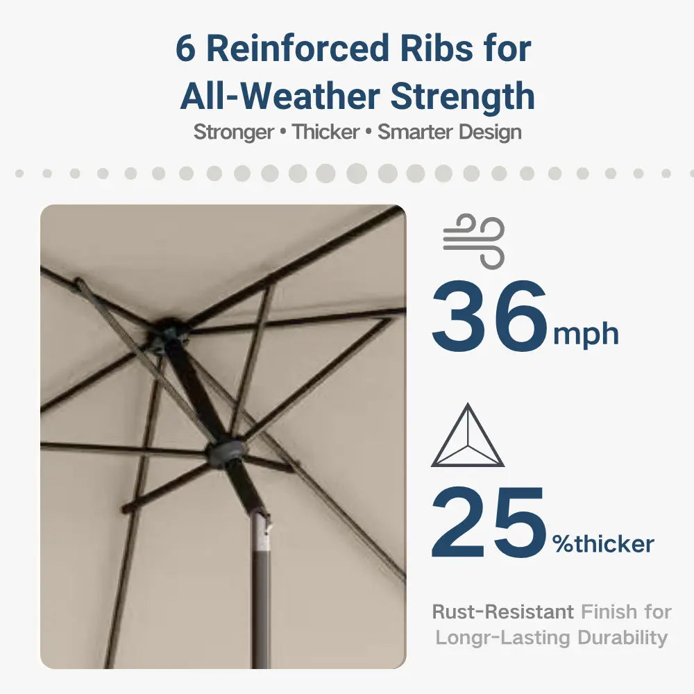patio kingdom rectangular umbrella