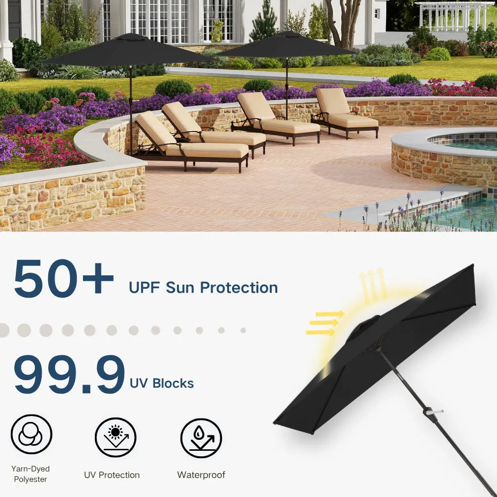 patio kingdom rectangular patio umbrella