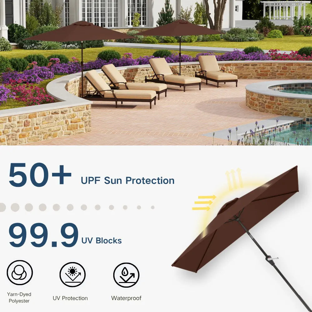 patio kingdom rectangular patio umbrella