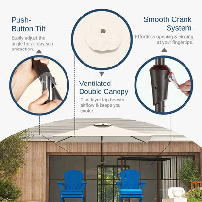 patio kingdom rectangular patio umbrella