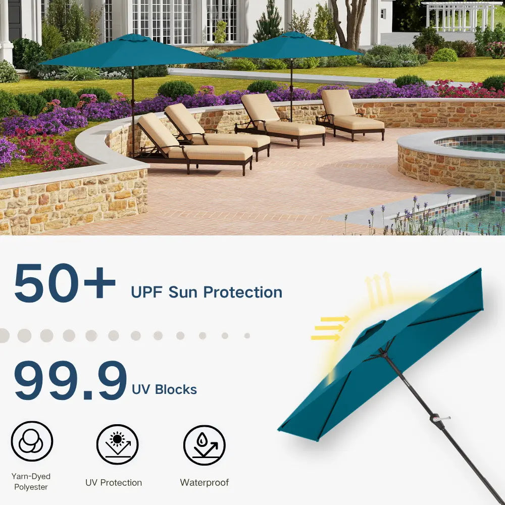 patio kingdom rectangular patio umbrella