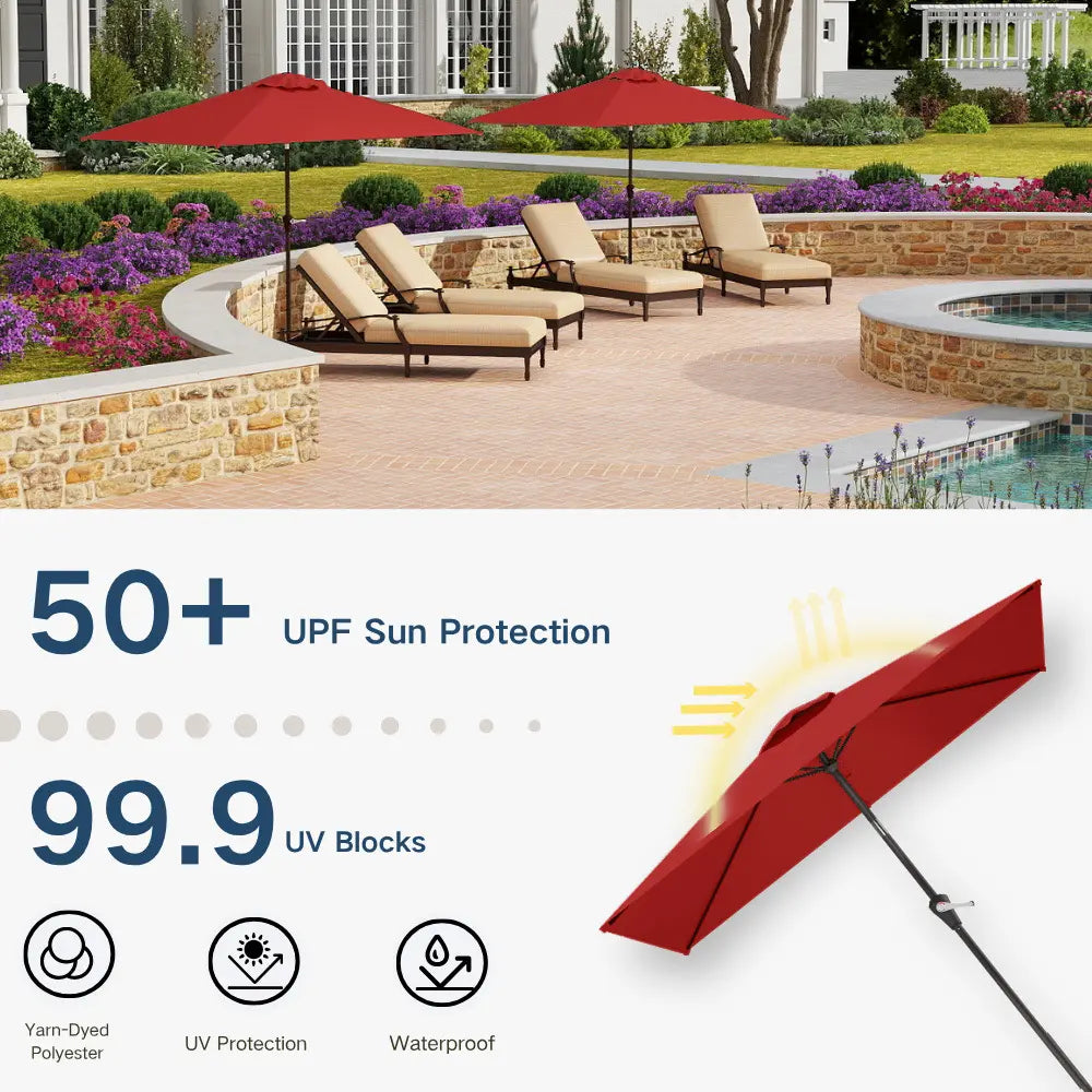 patio kingdom rectangular patio umbrella