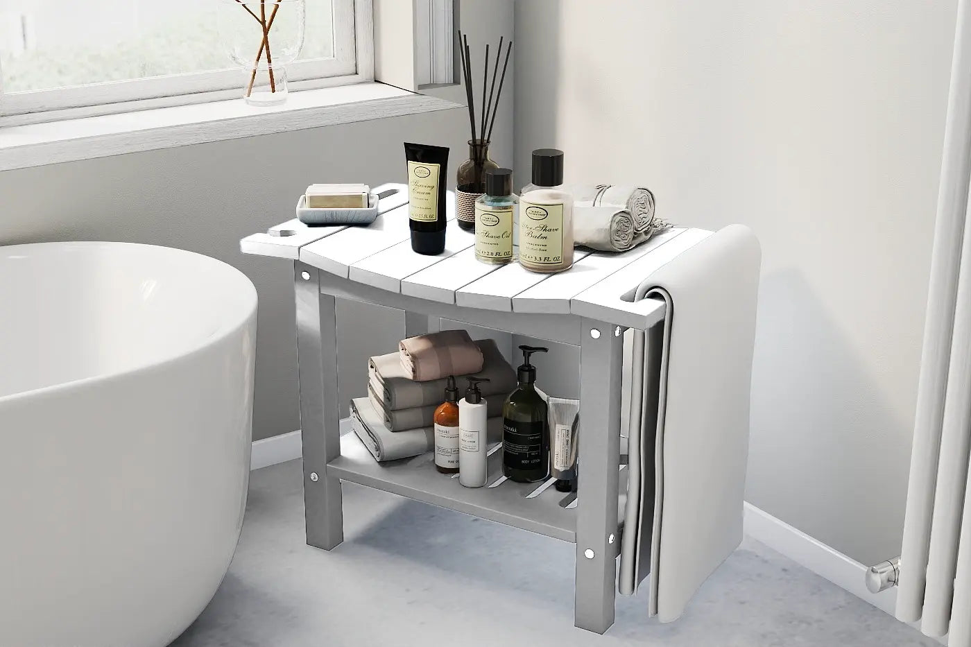 patio kingdom shower bench 