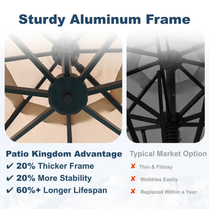 patioking lighted cantilever umbrella with base 