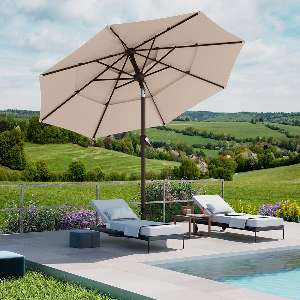 3 Tier Auto-tilt Patio Umbrella