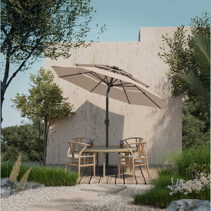 3-Tier Patio Umbrella - Push Button Tilt