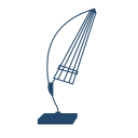 patiokingdom cantilever umbrella with base