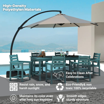 Patio Kingdom HDPE Dining table set
