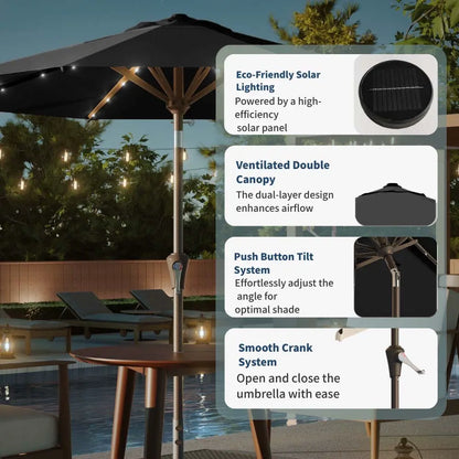 patiokingdom led outdoor umbrella