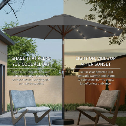 PatioKingdom outdoor umbrella with solar lights