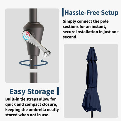 PatioKingdom outdoor umbrella with solar lights