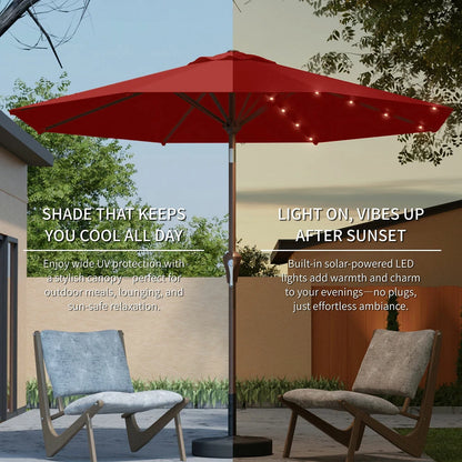 PatioKingdom outdoor umbrella with solar lights