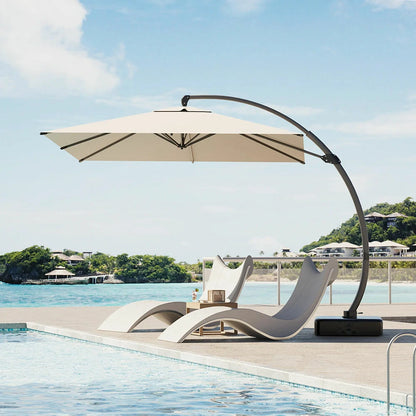 patiokingdom rectangular cantilever umbrella