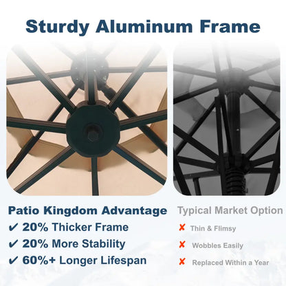 patiokingdom rectangular cantilever umbrella