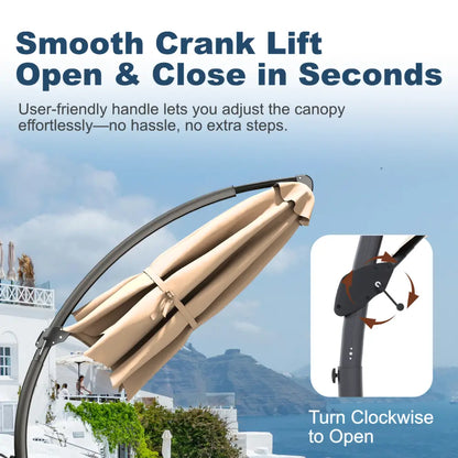 patiokingdom rectangular cantilever umbrella