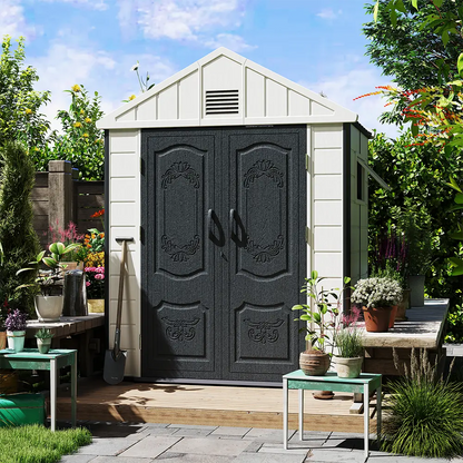 Resin Outdoor Storage Shed with Floor