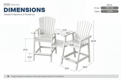 Tall Adirondack Chair Set