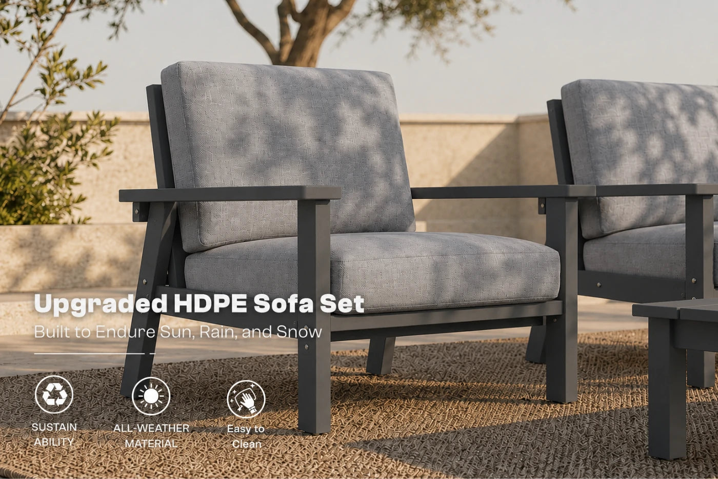 Perli™ HDPE Patio Armchair Set