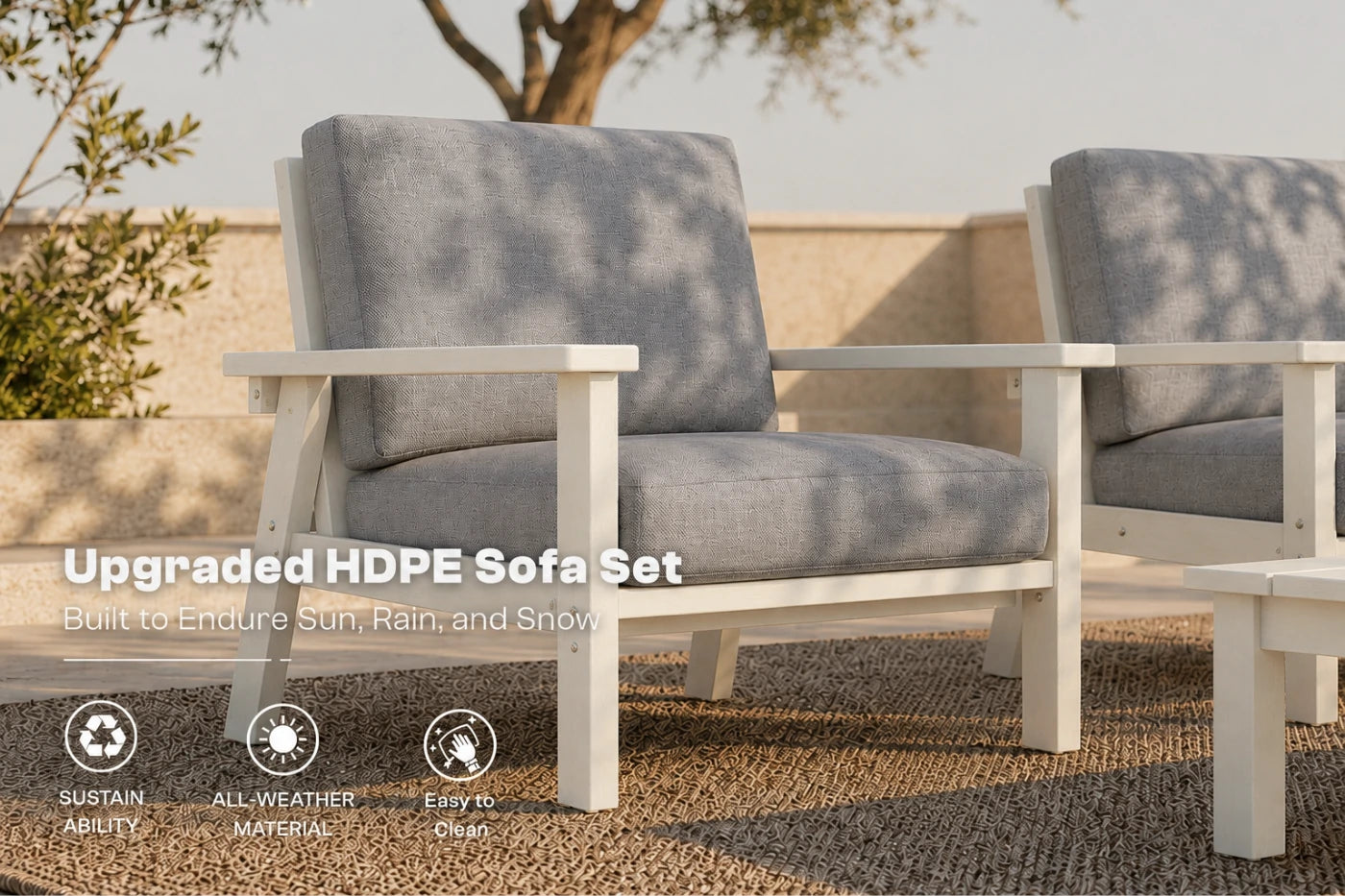 Perli™ HDPE Patio Armchair Set