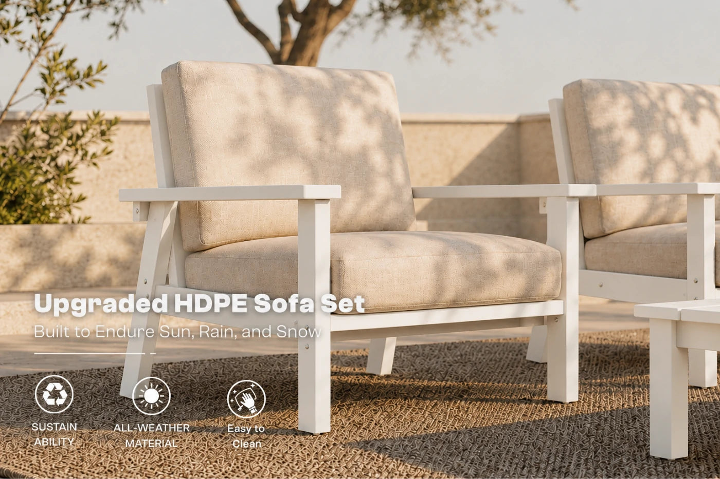 Perli™ HDPE Patio Armchair Set