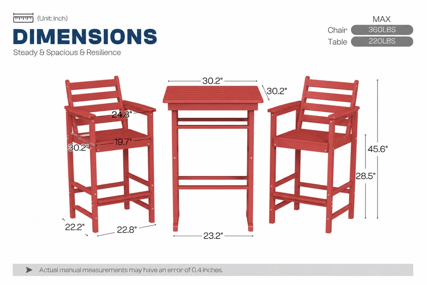 Adirondack Bar Set